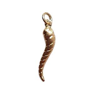 14 Karat Yellow Gold Italian Horn Pendant #22800
